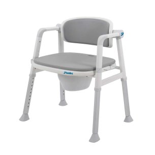 Stabil toilet- og bækkenstol med blødt sæde