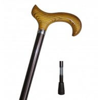 Stok med stød-absorberende fjeder, højdejusterbar, kaffe-brun